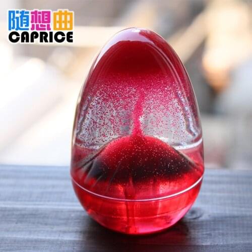 Volcano hourglass hourglass oil drop of oil leakage of liquid ornaments, childrens lovely creative gift accessories