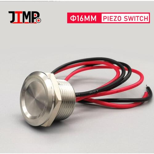 16MM Stainless Steel piezo Touch on/off Switches Waterproof IP68 Normal Open with 30cm wire