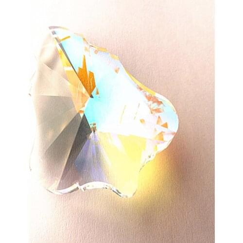 New Arrival 6pcs 76mm K9 Crystal Clear AB Christmas Tree Shape Pendants (Free Rings) for Chandelier Parts Christmas Tree Decor