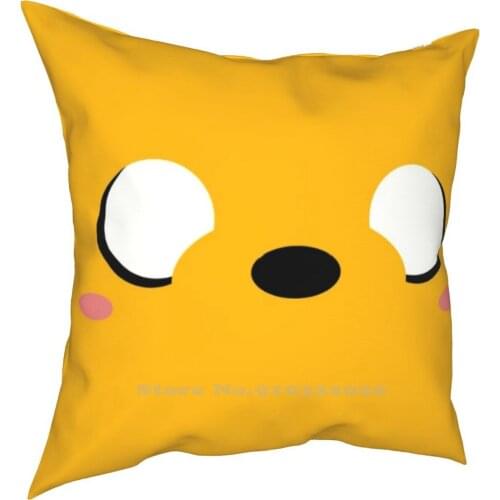 Adventure Time - Jake Funny Cute Decor Square Pillowcase Cartoon Cartoon Adventure Once Upon A Time Adventure Time Finn Jake