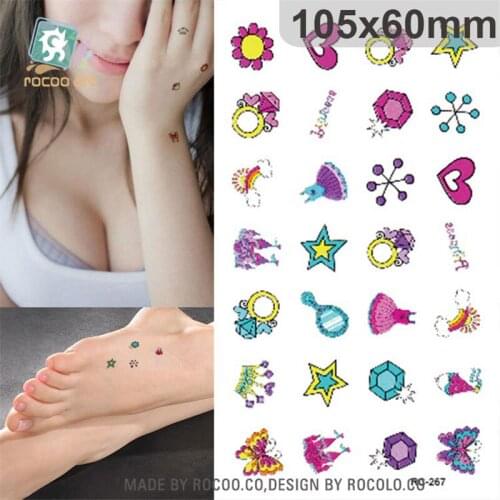 Harajuku waterproof temporary tattoos for girl cute Jewelry cartoon design flash tattoo sticker RC2267