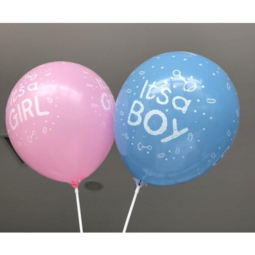 Happy Birthday Balloon Pink Blue Balloon Helium Balloons It Is Boy Girl Baby 1st Birthday Latex Balloons Baby Shower Decoration