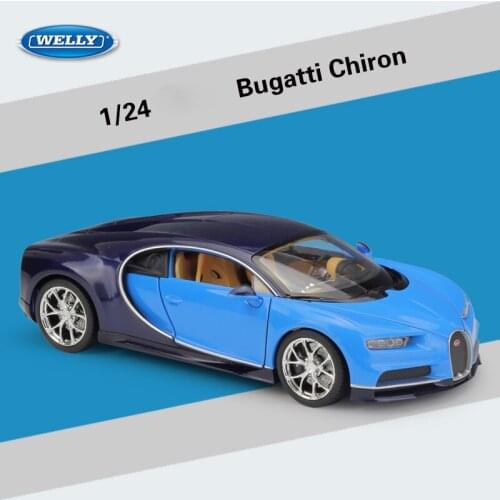 Welly 1:24 Cars Toy Bugatti Chiron Car Sports Car Simulation Alloy Car Model Toy Classical Metal Childrens Toys For Boys
