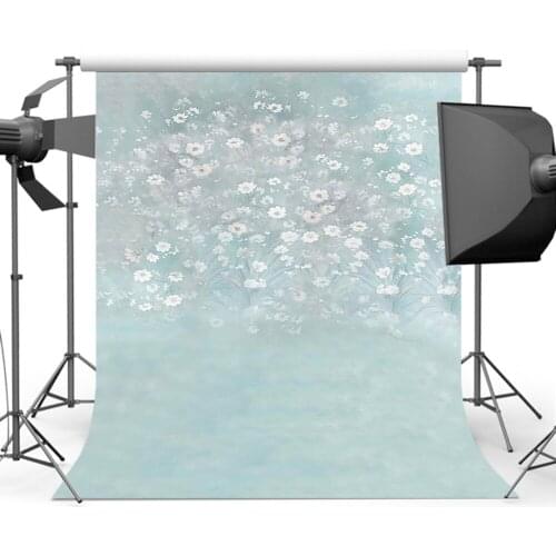 Mehofoto Newborns Backdrop for Photography Background Baby Blue Flower Photo Background for Studio Props CM-3901