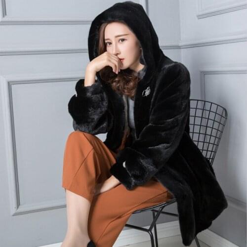 Women Clothes 2020 Winter Shearing Mink Coat Korean Hooded Parka Real Fur Abrigo Mujer 1410 YY2229