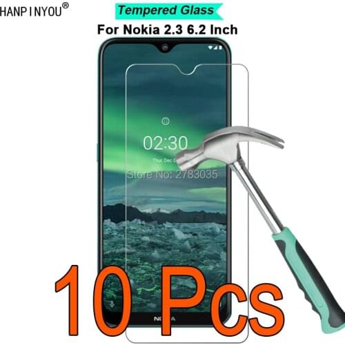 10 Pcs/Lot For Nokia 2.3 6.2" 9H Hardness 2.5D Ultra-thin Toughened Tempered Glass Film Screen Protector Guard