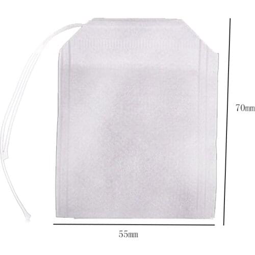 100 Pcs Disposable Tea Bags Filter Bags For Tea Infuser With String Heal Seal Food Grade Non-woven Fabric Spice Filters Teabags