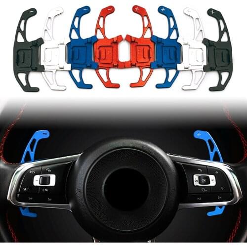 2x Aluminum Car Steering Wheel Shift Paddles Direct Shift Gear DSG For VW GOLF 7 MK7 GTI R GTD GTE 2013 2014 2015 2016 2017 2018