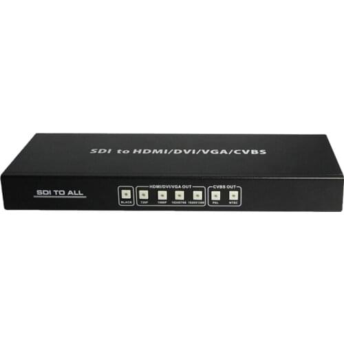 3G-SDI to ALL Scaler Converter Loop Out allows SDI To DVI VGA HDMI CVBS Composite port display Analog Audio Extractor Extender