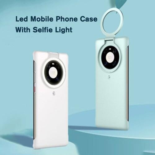 For Huawei Mate 40 Pro Fill Light Cover Phone Photo Led Mobile Phone Case With Selfie Light Beauty Ring Flash