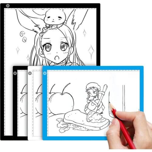 HOT A4 A3 Soft Light Drawing Board Childrens Toy Copy Pad Painting Educational Girls Boys Kids Creative Gifts Writing Learning