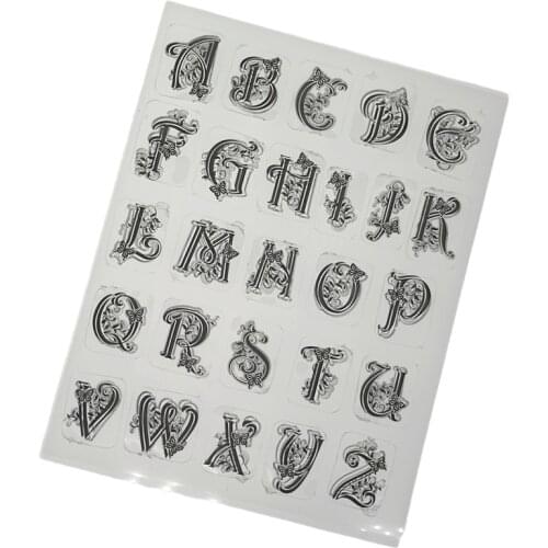 Pretty Flower Letters Clear Transparent Stamp Seal For DIY Scrapbooking Rubber Stamp Card Making Album Decoroation Crafts