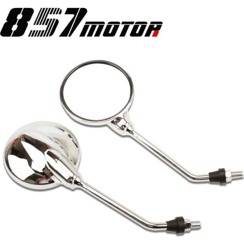 Retro round 10MM Rearview Mirrors For HONDA CB600F HORNET CB750F CB900F CB400 SUPER FOUR Motorcycle Accessories Side View Mirro