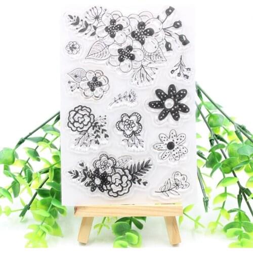 KSCRAFT Flowers Transparent Clear Silicone Stamps for DIY Scrapbooking/Card Making/Kids Fun Decoration Supplies 671