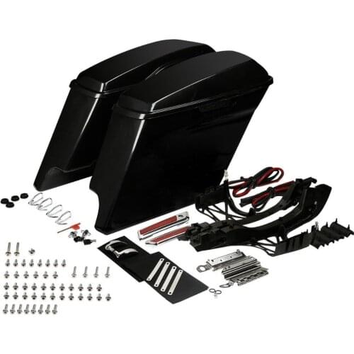 Motorcycle Extended Unpainted Saddlebags For Harley Touring Road King Electra Glide Street Glide 2014-2020