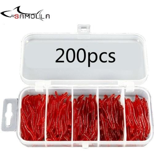 Soft Lure Fishing Lure Simulation Earthworm 200 Bar Delivery Box Bass Fishing Soft Bait Soft Plastic Lures Articulos De Pesca