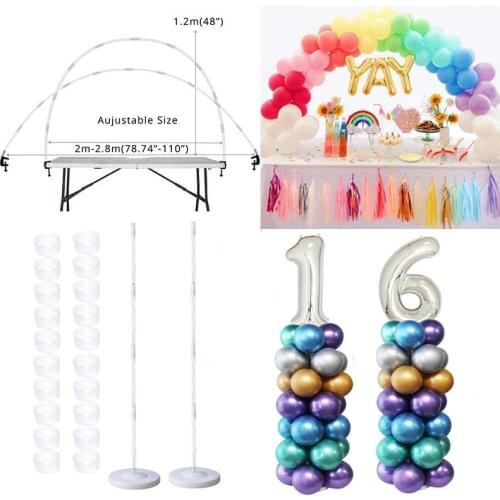 Table Balloon Arch Set Ballon Stand Holder Column for Wedding Birthday Party Decorations Kids Baby Shower Baloon Accessories