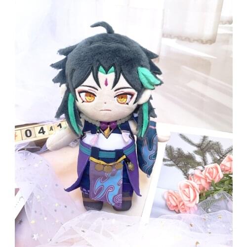 New Limit Genshin Impact Xiao 20cm Plush Doll With Clothes Toy Body Soft Cute Cosplay Fan Gifts Plush Doll Stuffed Toy Pillow