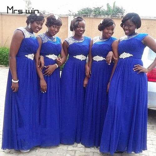 Mrs win Bridesmaid Dresses For Girls A Line O-neck Elegant Vestido Madrinha Under 50 Mermaid HR161 Wedding Party Gowns 2020