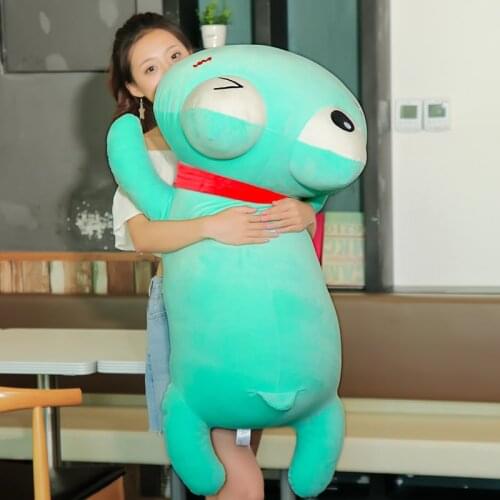 Dorimytrader giant frog plush doll big cartoon frog pillow toy for children friend birthday gift 39inch 100cm DY50548