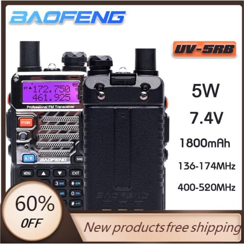 Baofeng UV-5RB For Police Walkie Talkies Scanner Radio Dual Band Cb Ham Radio Transceiver UV5RB UHF 400-520MHz & VHF 136-174MHz