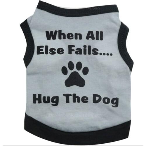Pet supplies dog clothing cotton jersey dog footprints vest teddy clothing spring summer