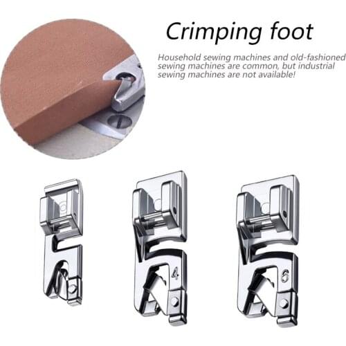 Home sewing machine presser foot crimping presser foot set 4mm 6mm wide flat stitch zigzag crimping presser foot accessories