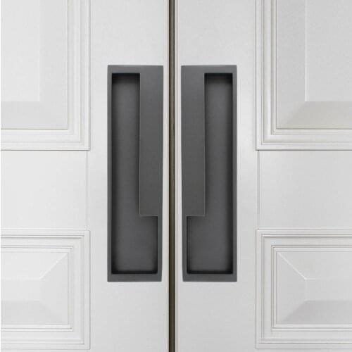 TONA Sliding Door Handle Hidden Door Handle Interior Door Pulls Wardrobe Handle Kitchen Drawer Pulls Door Hardware for Furniture