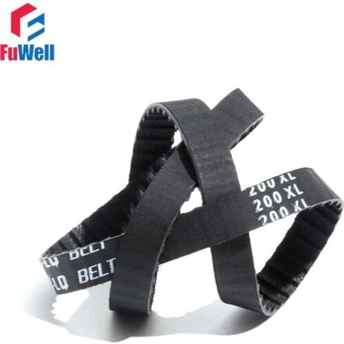 XL Timing Belt Closed Loop XL Type Gear Pulley Belt 364/370/380/382/390XL 10mm/15mm Belt Width Black Rubber Transmission Belt