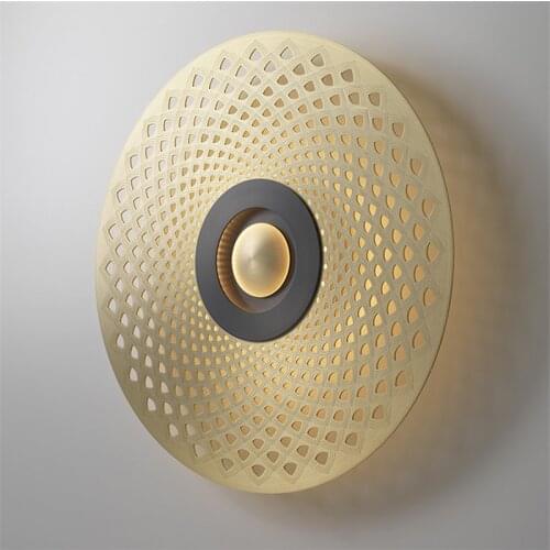 Modern LED Nordic Lighting Round Foil Metal Living Room Dining Room Bedroom Hallways Wall Sconce Lamp WA025