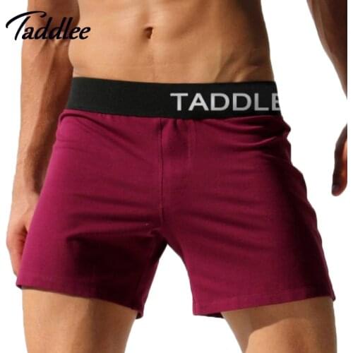 Taddlee Brand Men Sexy Boxer Shorts Gay Cotton Man Man new Active Shorts Trunks Mens Workout Jogger Sweatpants Casual