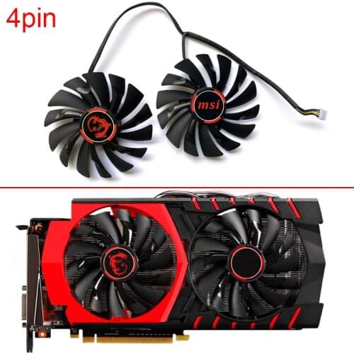 Original 2PCS 95MM PLD10010S12HH Cooler Fan For MSI Radeon GTX 1060 1070 1080 TI RX 470 570 RX580 Gaming GPU Video Card Fans