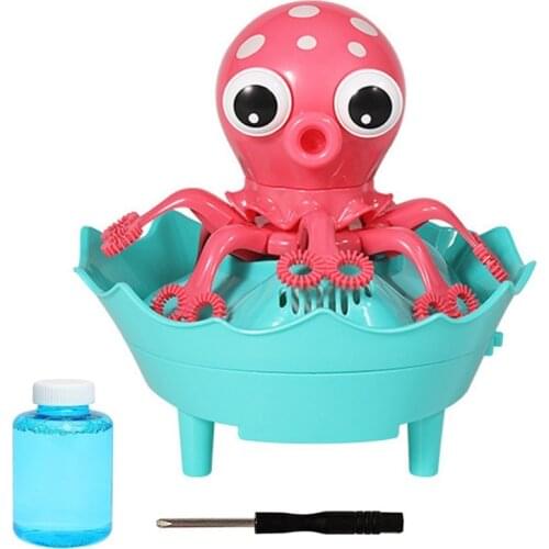 1PC Electric Bubble Machine Toy Outdoor Bubble Maker Octopus Bubble Toy Plenty Bubbles Water Play Toy for Kids