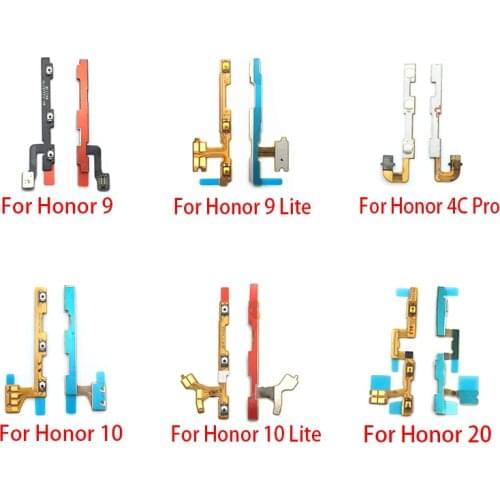 10Pcs/Lot, Power On Off Volume Side Button Key Flex Cable For Huawei Honor 8 9 10 Lite 6X 7X 8X Max 7S 7A 7C 20 4C Pro