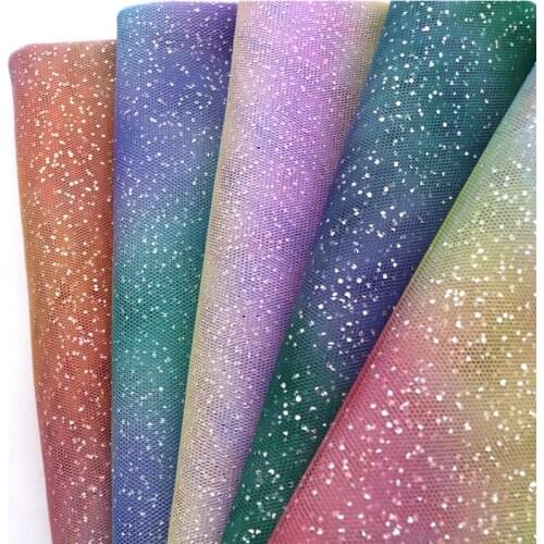 100*150cm Silver Dot Organza Lace Glitter Fabric for Dress for Sewing Wedding Party Decoration Diy Sewing Supplies Crafts