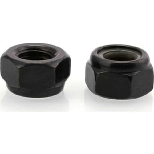 100PCS 50PCS 20PCS Black Zinc Plated M2 M2.5 M3 M4 M5 M6 M8 M10 M12 M14 Nylon Self-locking Hex Nuts Locknut Slip Insert Lock Nut