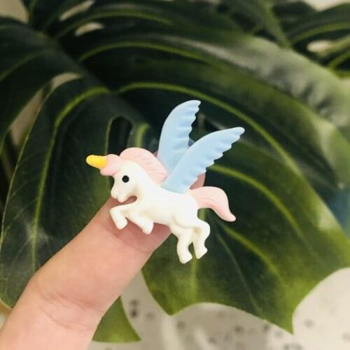 20PCS Resin Hand-paint Cute Animals Swan unicorn Flatback Stone Child Scrapbook Buttons Crafts DIY Accessories