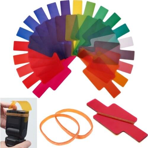 20pcs Flash Speedlite Color Gels Filters for Canon Camera Photographic Gels Filter Flash Speedlite Speedlight