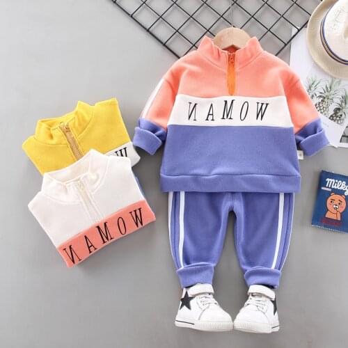 2021 New Children Clothing Boys Sport Suit Patchwork Autumn Boys Clothes Kids Costume Outfit Toddler Boy Clothing Sets 0-4 Years