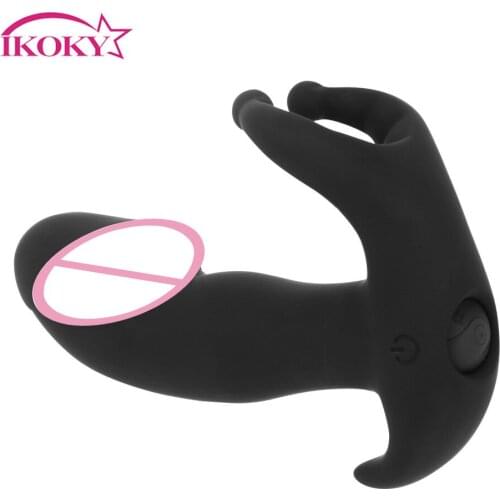 IKOKY Anal Plug Prostate Massager Female Masturbation USB Charging G Spot Climax Sex Toys for Women Men Vibrator Butt Plug