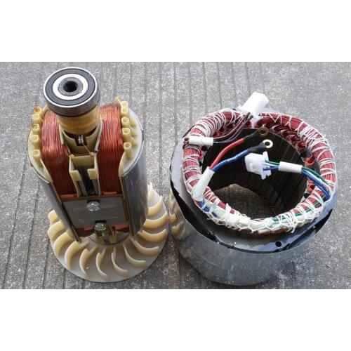 Fast shipping 2kW 220V 50Hz Flat shaft 19 rotor stator gasoline generator diesel generator suit for any Chinese brand