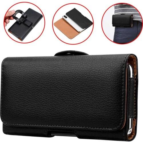 Phone Case Pouch For iPhone Xs Max XR 8 7 6 6S Plus Belt Clip Waist Bag Holster Leather Cover for iPhone 5 5S SE 5C 4 4S Case
