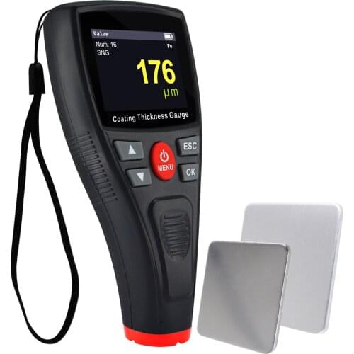 Digital Thickness Meter Colored Car Painting 0~1500um/0~59mil/0~1.5mm Coating Tester Automatic Screen Rotation Automotive Tool