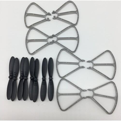 V9-4D Rc Drone Spare Parts Propeller Maple Leaf Quadcopter Blades Guard Set