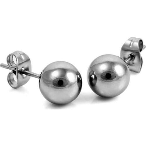 Hot sale silver/gold tone Stainless Steel 8mm Surgical Ball Studs Earrings mens earring stud earring accessories earring pin