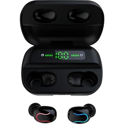 HBQ-Q82 Earphones Portable Handsfree BT 5.0 Sports Earbuds with Charging Case with Sufficient Durability and Ruggedness