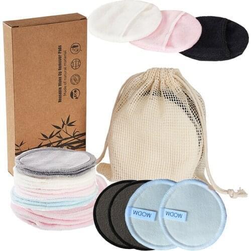 Cotton Reusable Makeup Remover Pad Bamboo Fiber Makeup Remover Pad Makeup Remover Cotton Makeup Pad Washable Makeup Remover