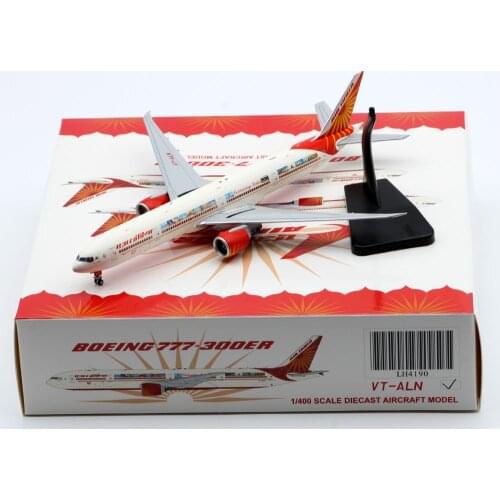 1:400 Alloy Collectible Plane Gift JC Wings LH4190 Air India Boeing 777-300ER "Celebrating India" Diecast Aircraft Model VT-ALN