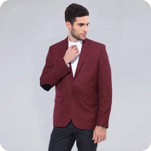 Wide Red Men Prom Suits Wedding Black Elbow Patches Groom Tuxedo Terno Masculino Male Blazers 2Pieces Jacket Pants Costume Homme