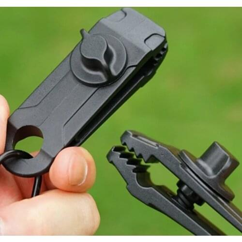 Lightweight Nylon Outdoor Camping Tent Knob-type Lock With Inverted Tooth Windproof Clip